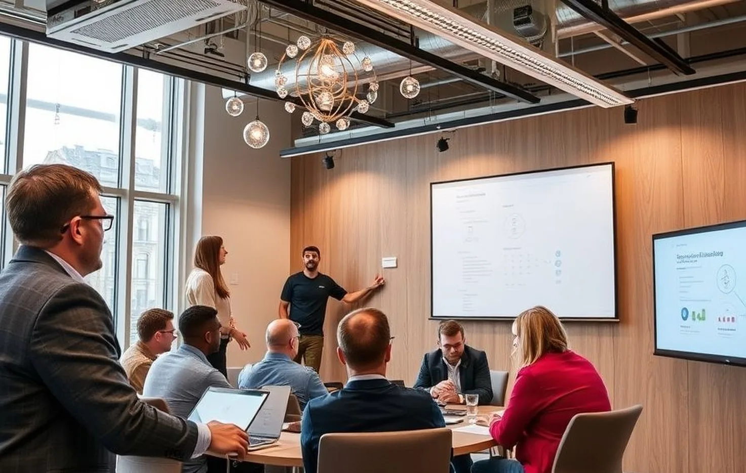 Innovation training session with business professionals